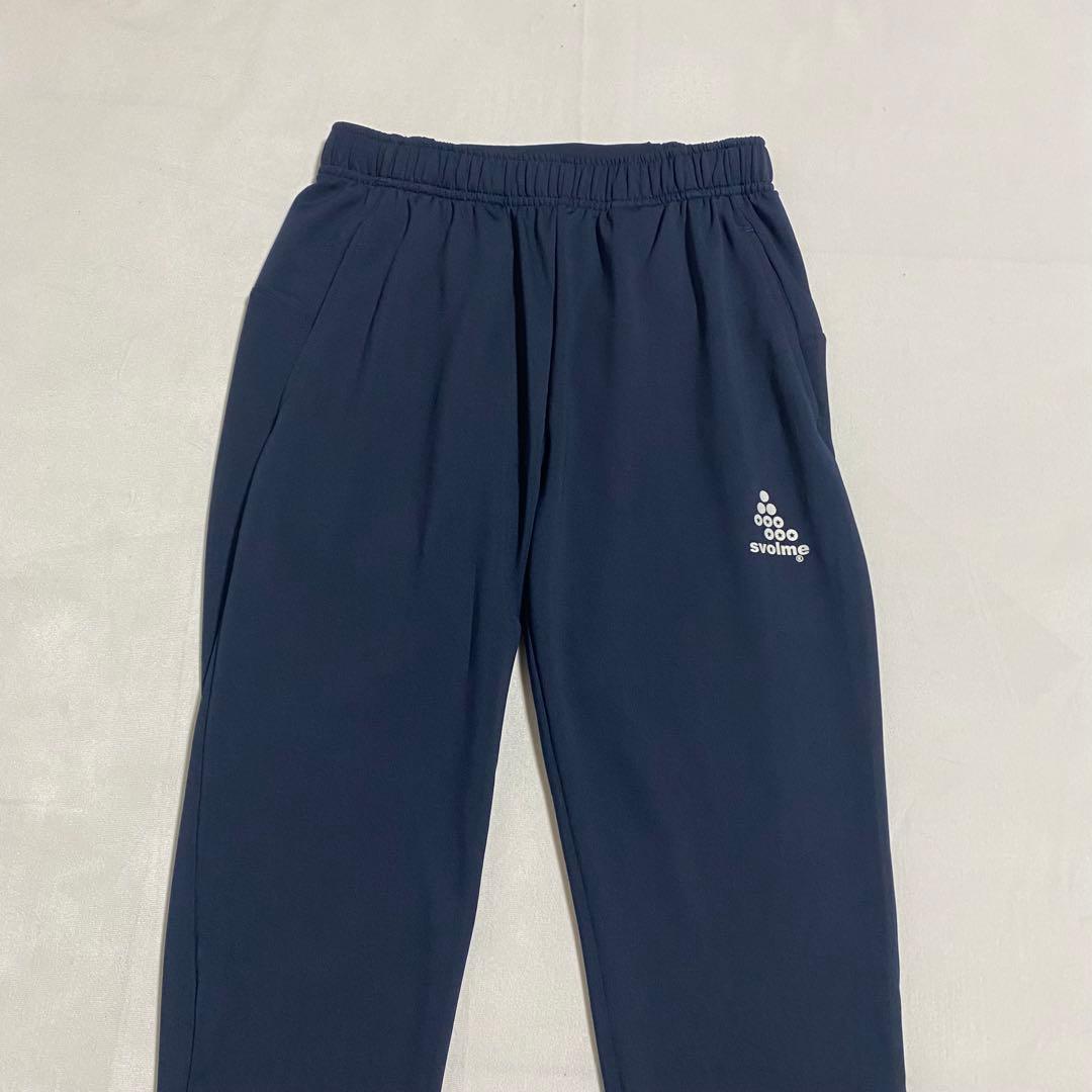 【美品】SVOLME スボルメ のびのびストレッチパンツ ネイビー S サッカー