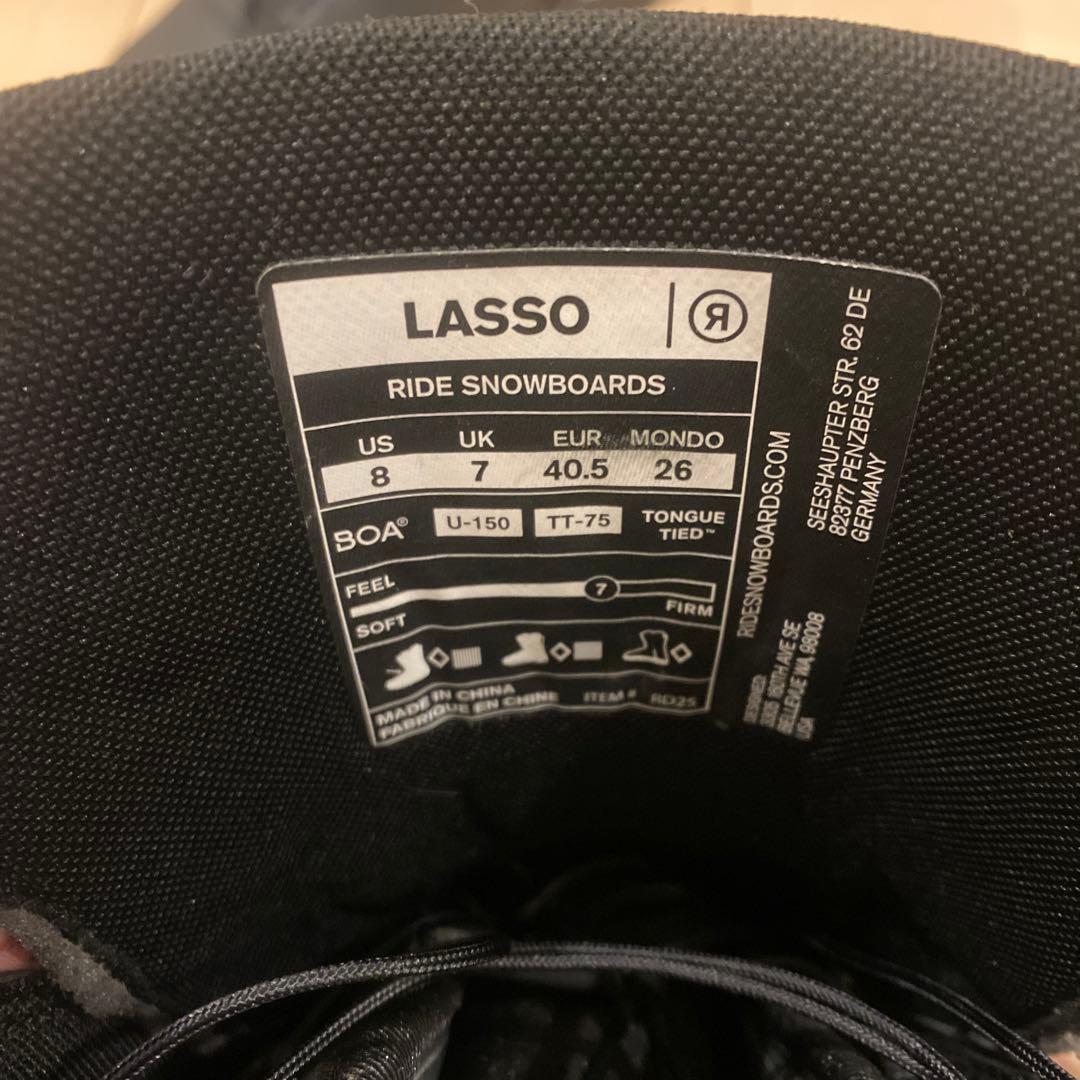 【美品_即日発送】 スノボブーツRIDE LASSO 26cm 25-26モデル