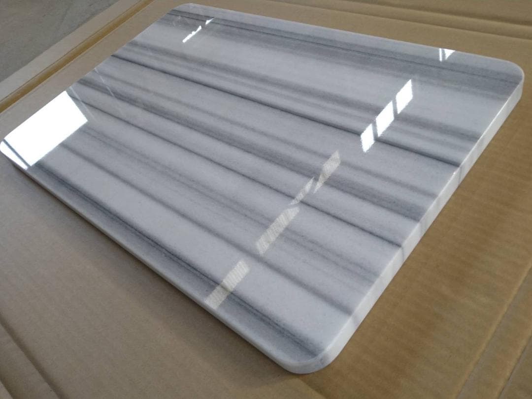 天然白大理石 のし台　600×400×23 R●製菓台・こね台●新品●送料無料