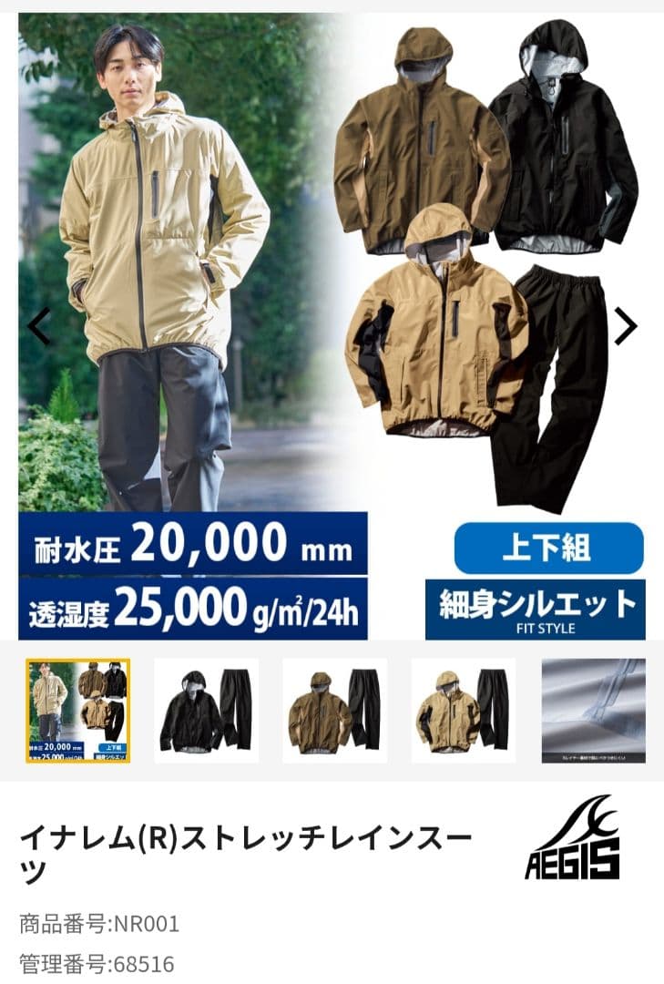 (新品)イナレム(R)ストレッチレインスーツМサイズ