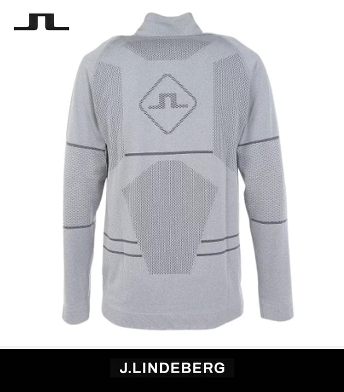 新品 J.LINDEBERG ゴルフシームレスハーフジップミッドレイヤー /M