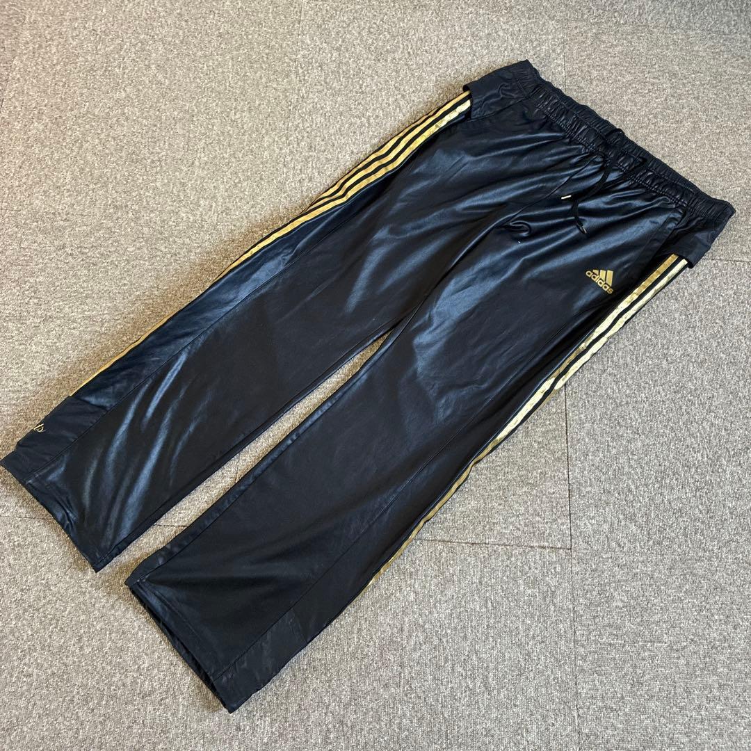 大きいサイズ adidas 24カラッツ ブラック ゴールド ジャージ上下セット