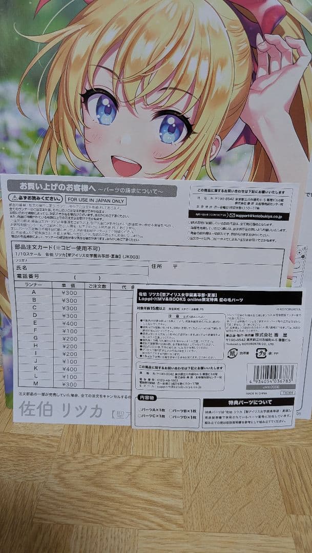 創彩少女庭園 佐伯リツカ夏服 ドレスアップボディL