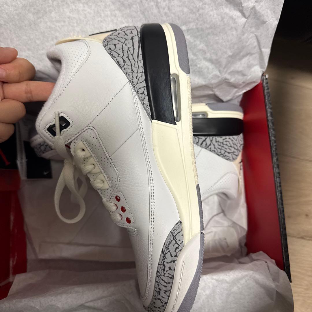 NIKE air Jordan 3 white cement 値下げok26cm