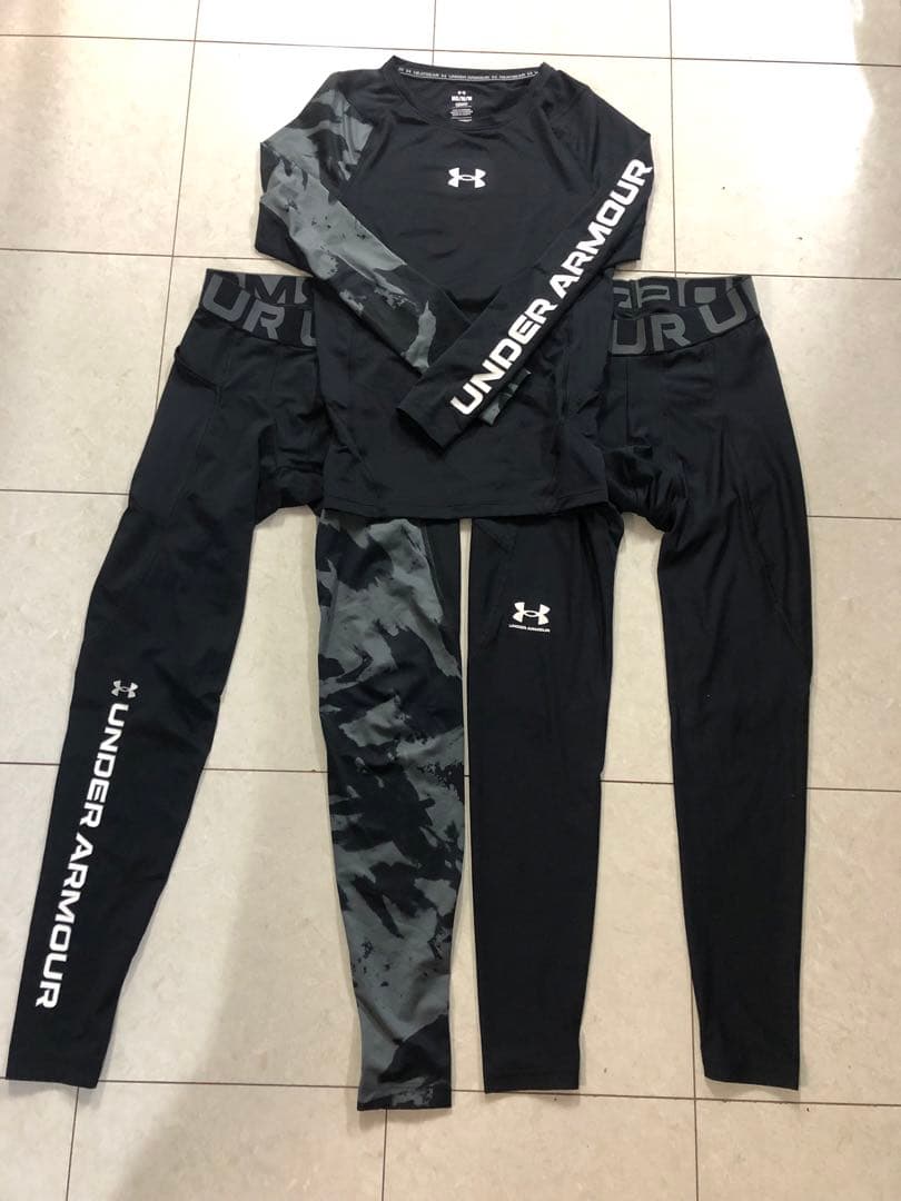 UNDER ARMOUR タイツ・長袖シャツセット MD/LG