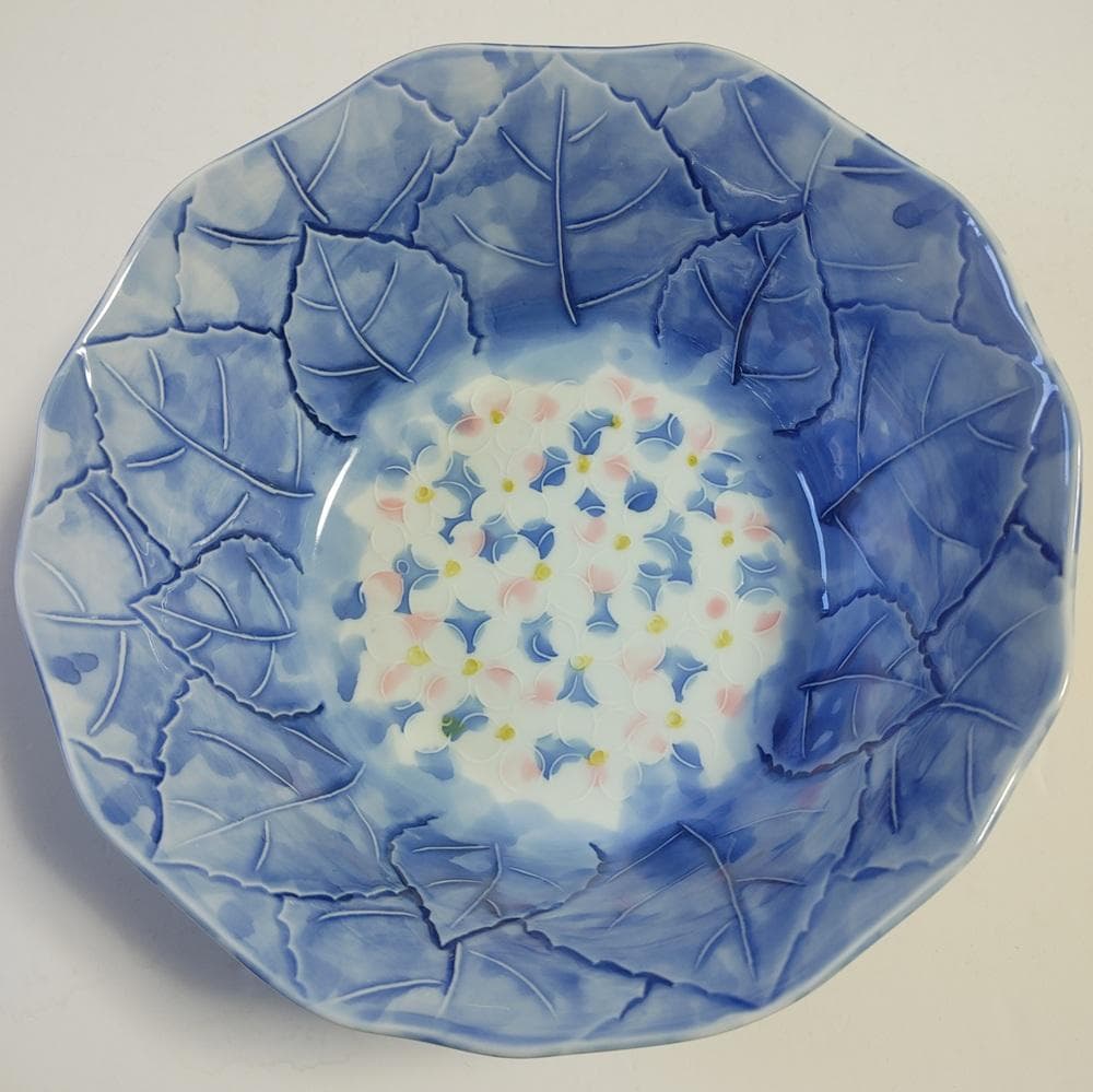 陶磁器 2枚セット★有田焼? 刻印 鉢 白 青 花文様 和食器 磁器 大鉢 日本