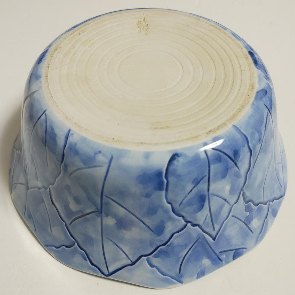 陶磁器 2枚セット★有田焼? 刻印 鉢 白 青 花文様 和食器 磁器 大鉢 日本