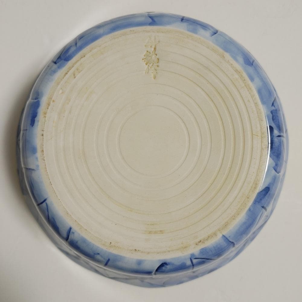 陶磁器 2枚セット★有田焼? 刻印 鉢 白 青 花文様 和食器 磁器 大鉢 日本