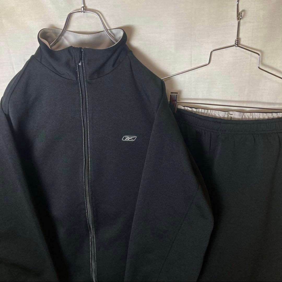90s Reebokリーボック ブラックジャージセットアップ上下セットXL