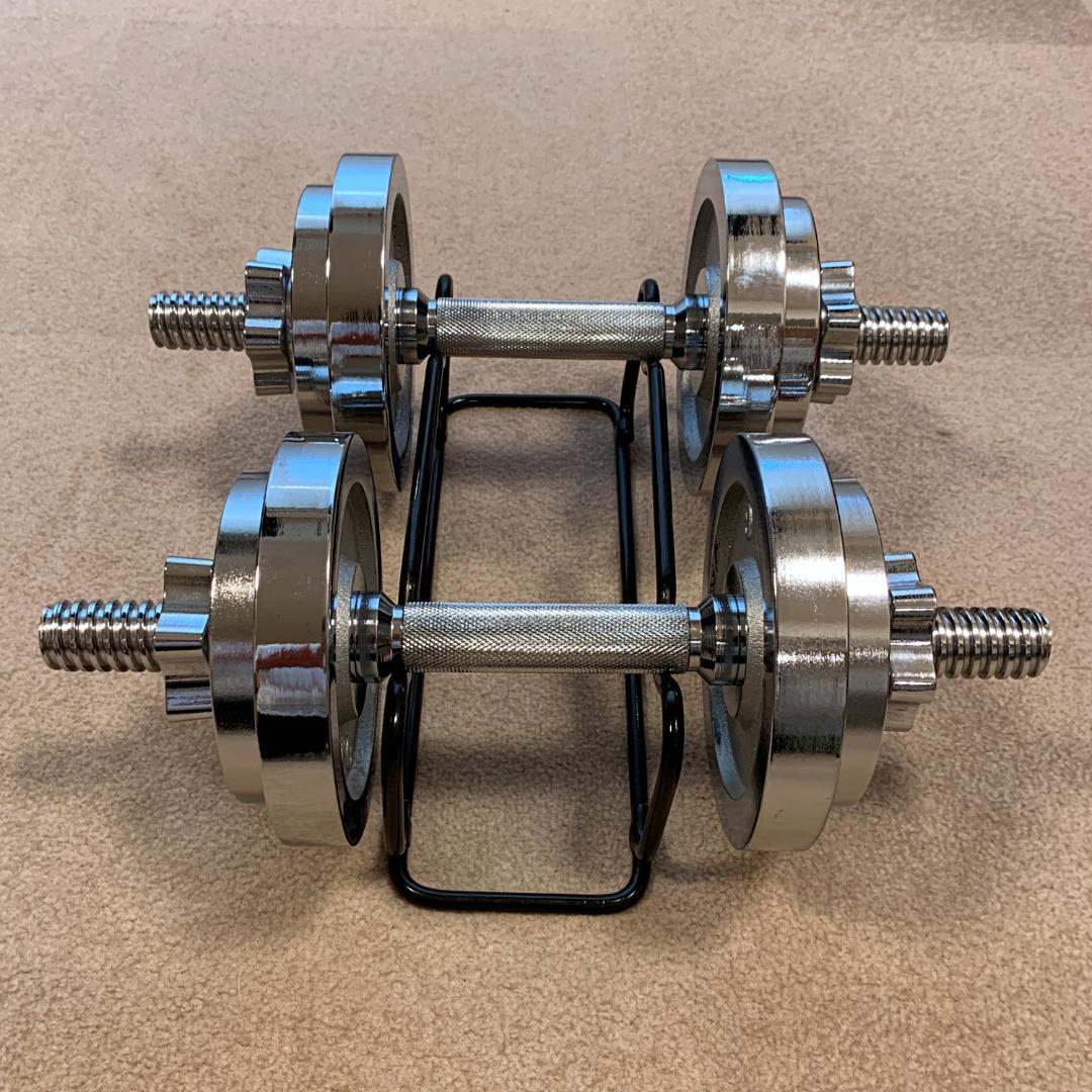 TIGORA 可変式ダンベルセット 2.5kg～10kg（ラック付き）