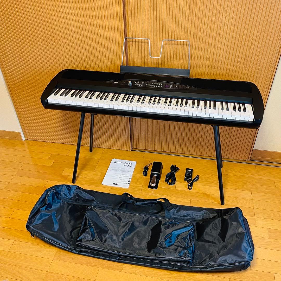 【極美品】KORGコルグ SP-280-BK 電子ピアノ 88鍵 ソフトケース付