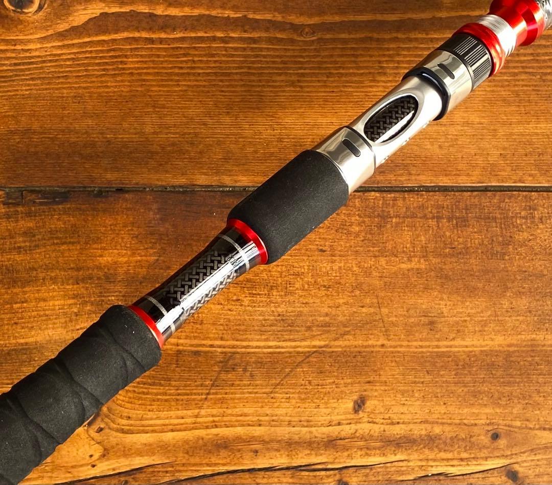 新品未使用　ジギングロッド　船釣り　3ピースパックロッド　スロージギング　レッド