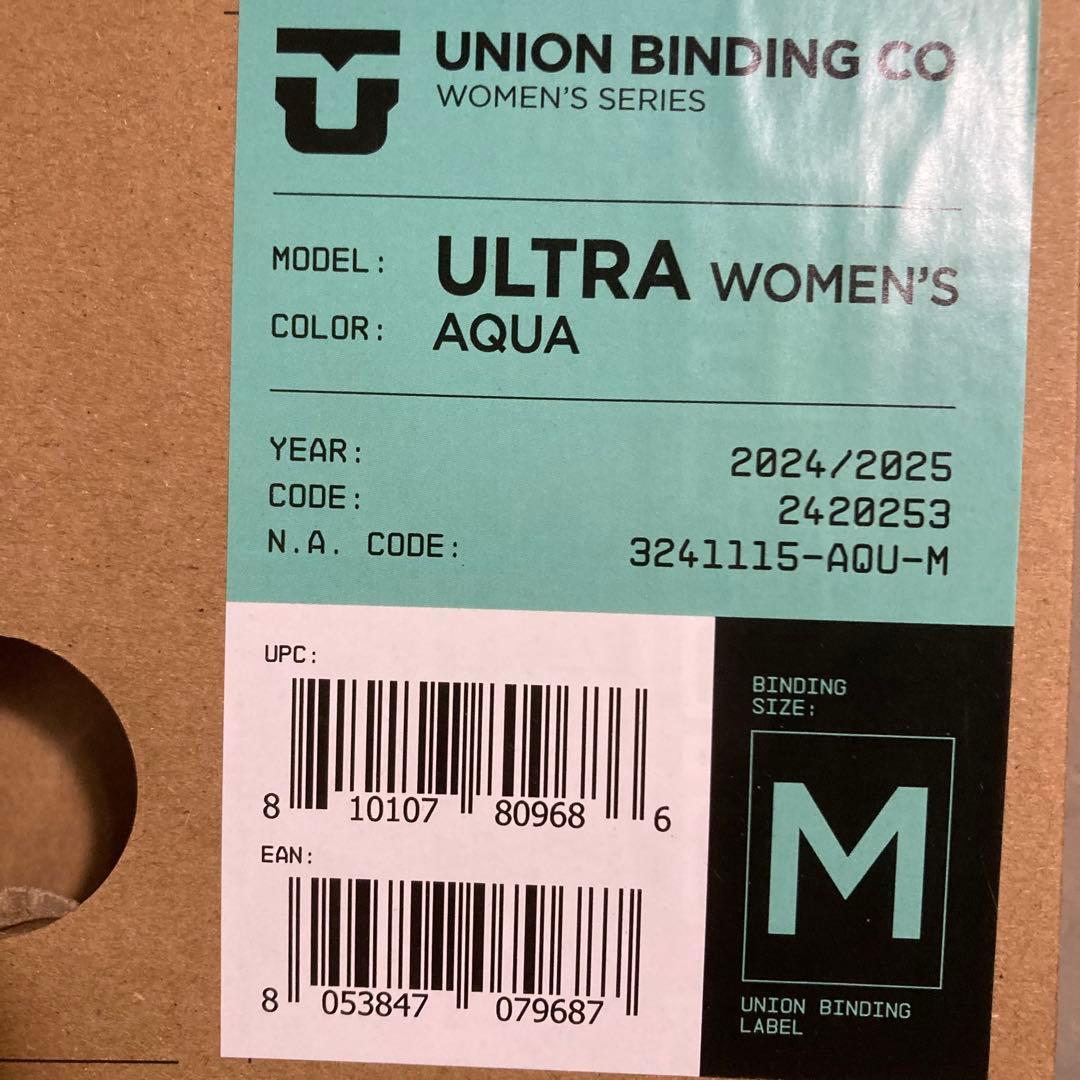24-25 ユニオン ビンディング ウィメンズ ウルトラ アクア M UNION