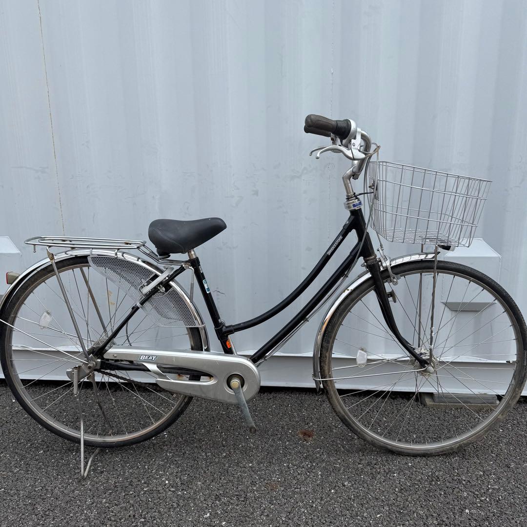 【都内/千葉引取】ブリヂストン製自転車 27インチ カゴ/鍵/5段変速付