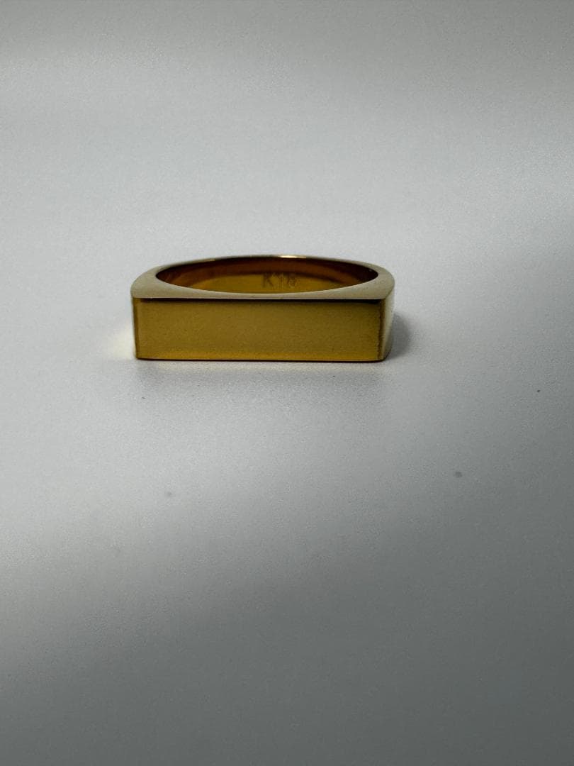 《美品/日本製18金》K18 シンプルリング 3.35g 11号