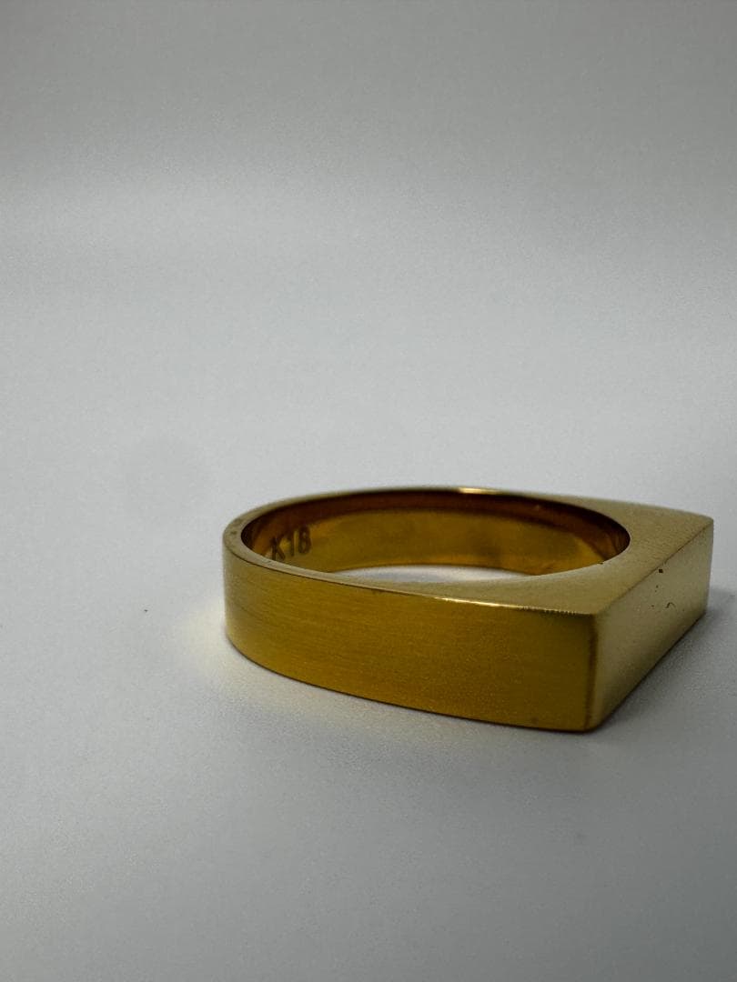 《美品/日本製18金》K18 シンプルリング 3.35g 11号