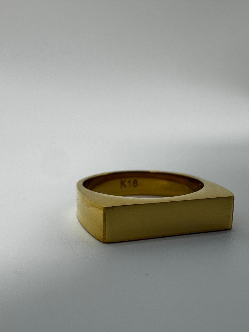 《美品/日本製18金》K18 シンプルリング 3.35g 11号