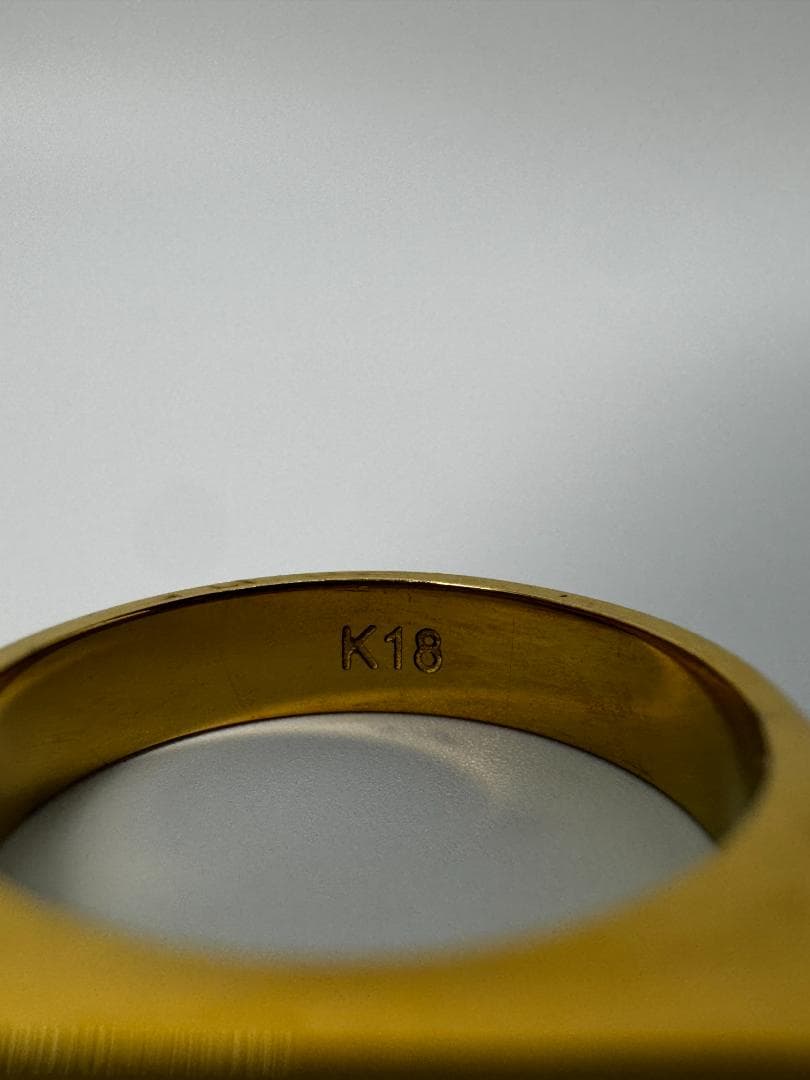 《美品/日本製18金》K18 シンプルリング 3.35g 11号