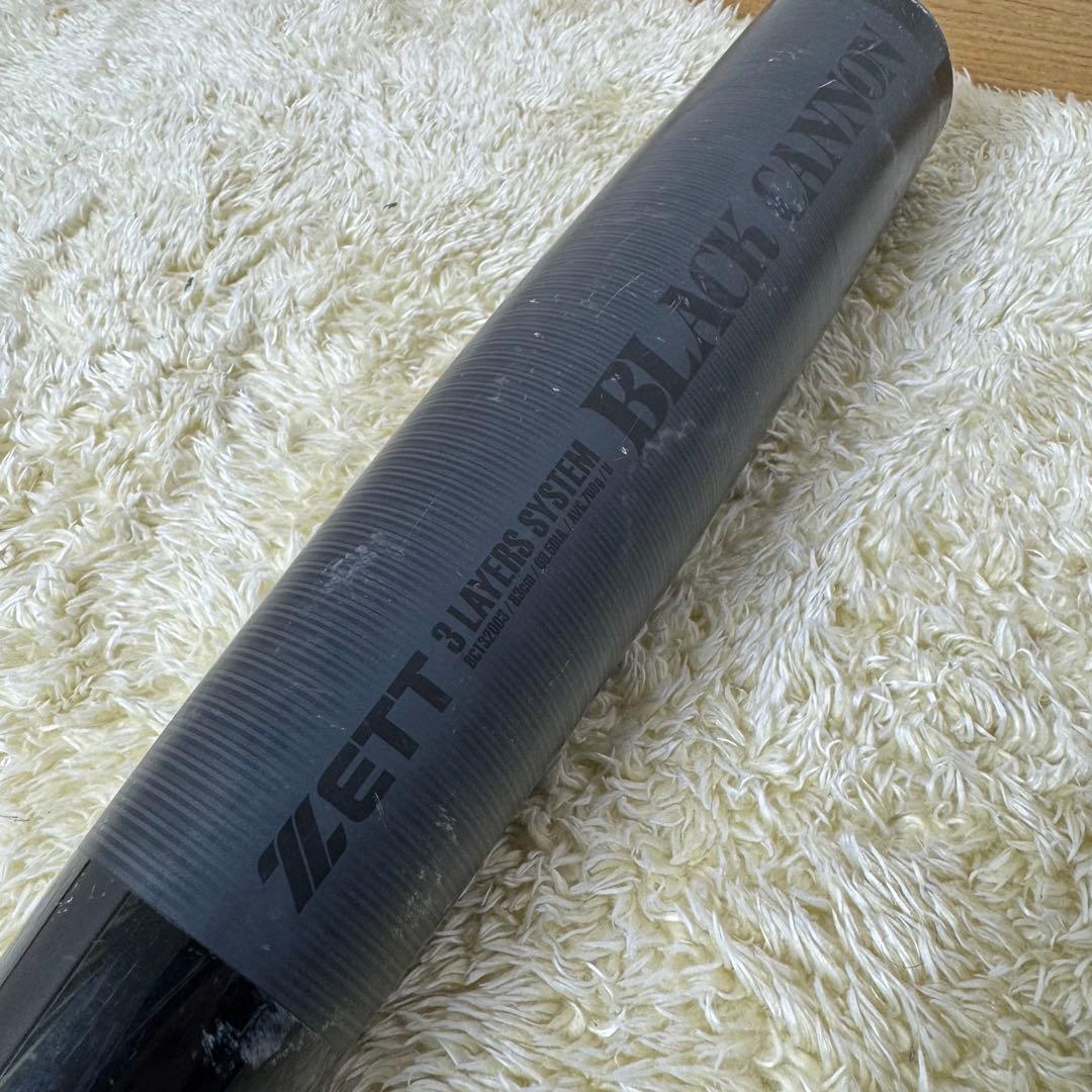 ZETT ブラック キャノン 軟式用 バット FRP製 83cm 700g