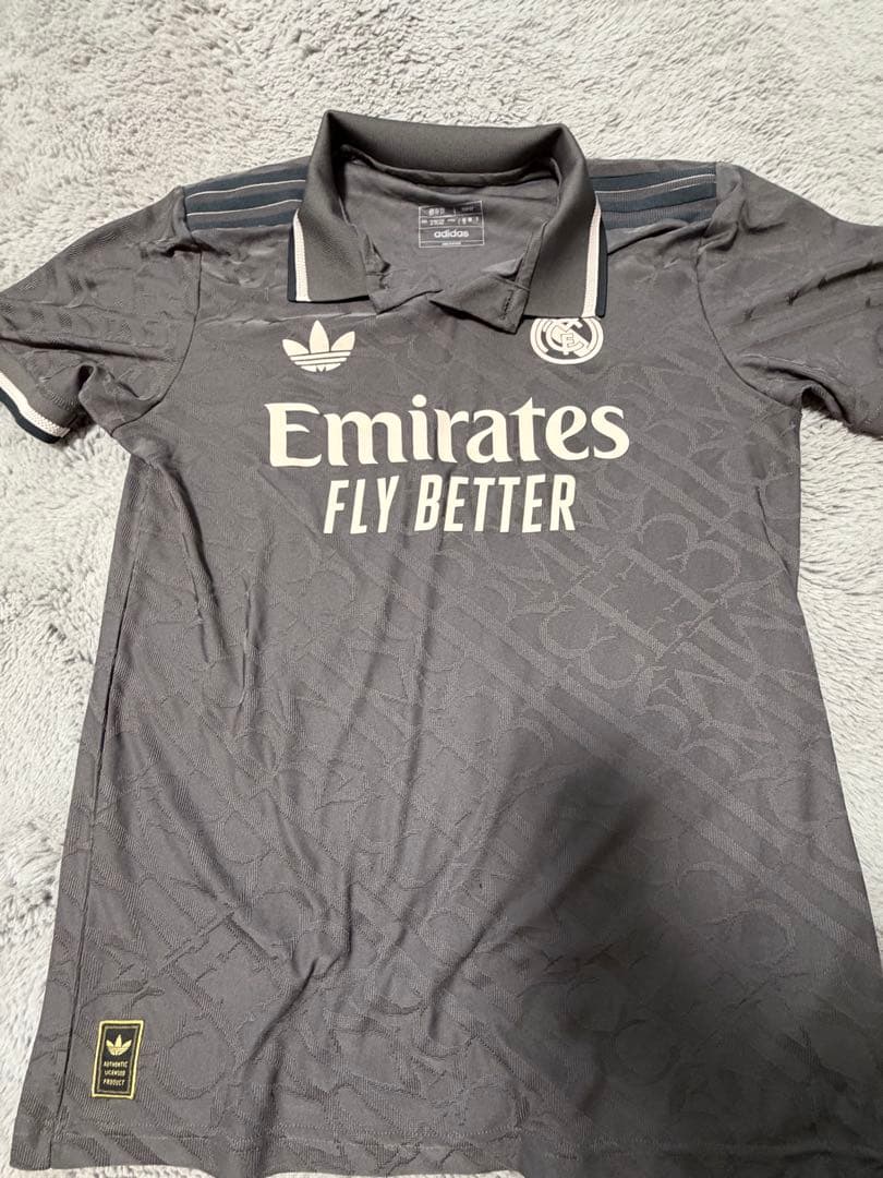 adidas グレー ポロシャツ L レアル・マドリード