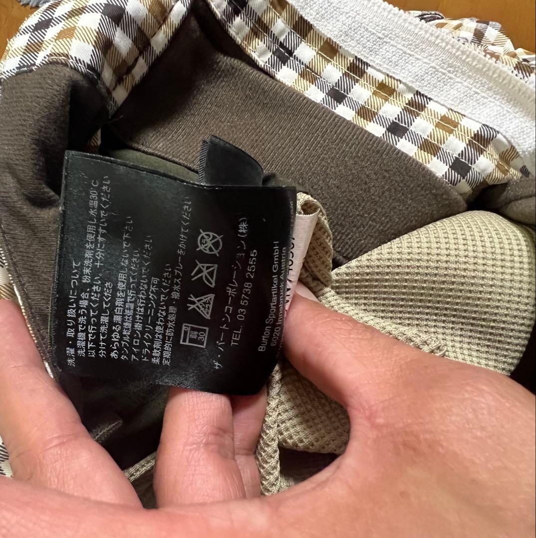 Burton チェック柄 スノーボードパンツ