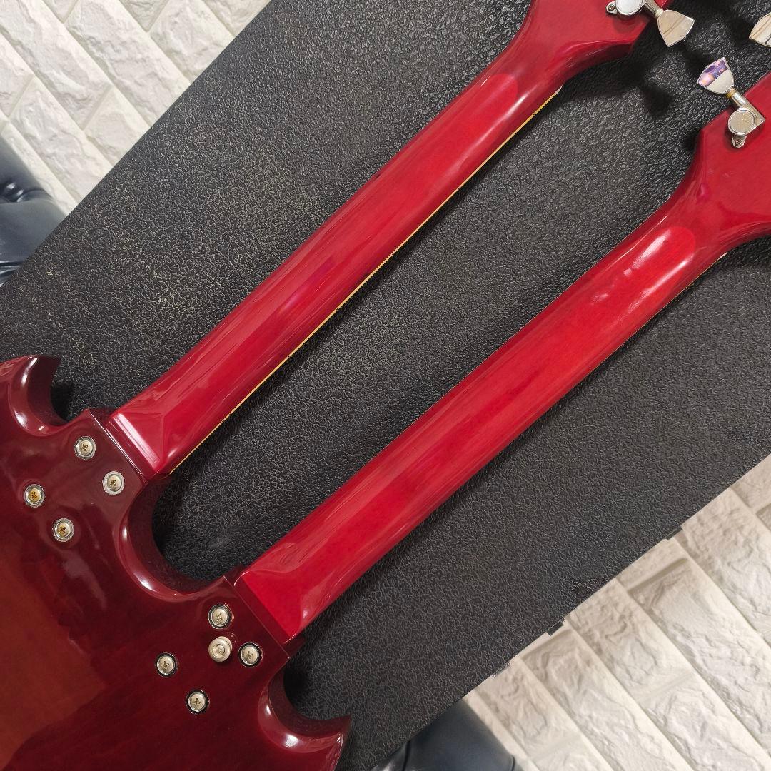 【美品・希少】mavis ダブルネックギター 専用ハードケース付