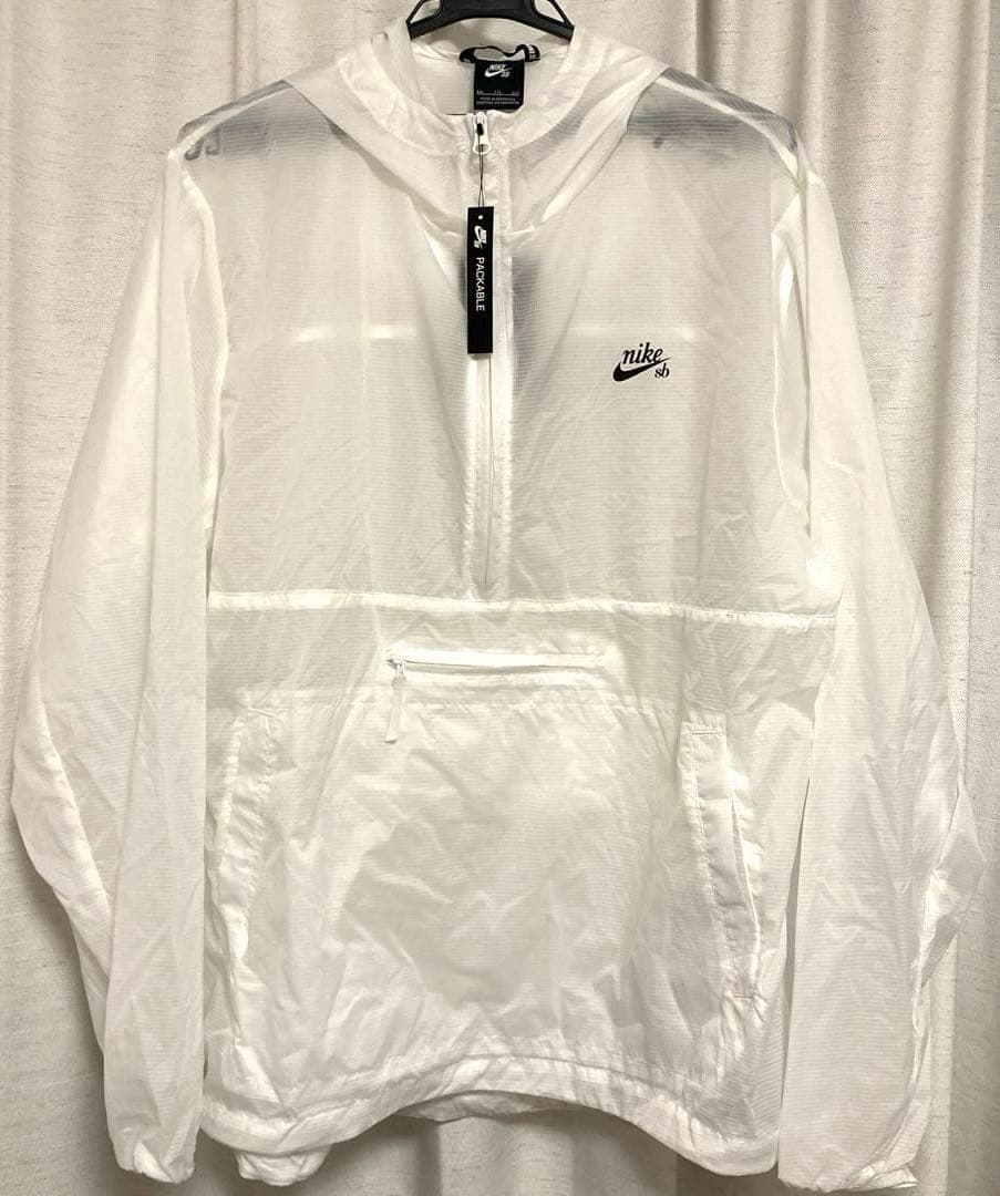 新品ナイキ SB パッカブル ナイロンジャケット　ウィンドブレーカー 2XL 白