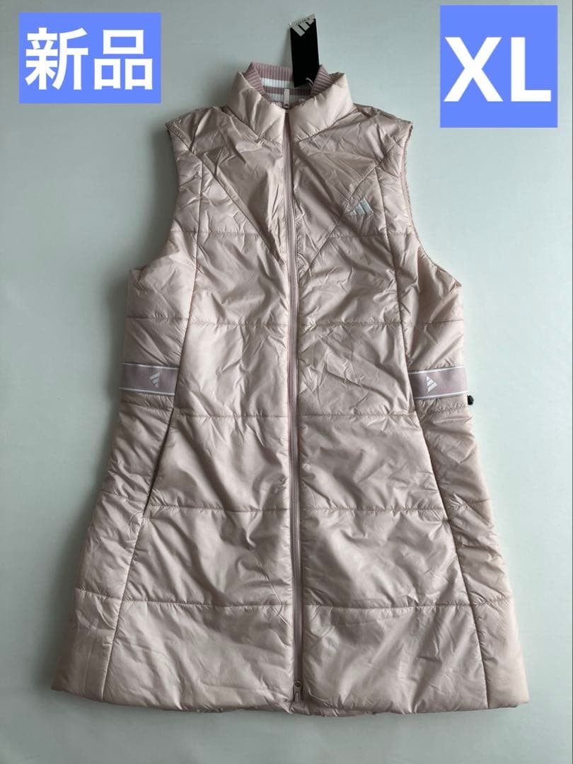 新品. 定価19800円　アディダスゴルフ　中綿ロングベスト　ジレ XL