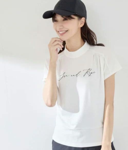 値下げ新品　ジュンアンドロペ　モックネックXL 白ホワイト定価22000円