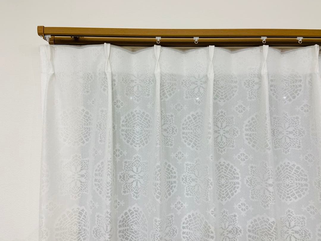 そらいろのたね　レースカーテン　オーナメント　100㎝×176㎝　6枚