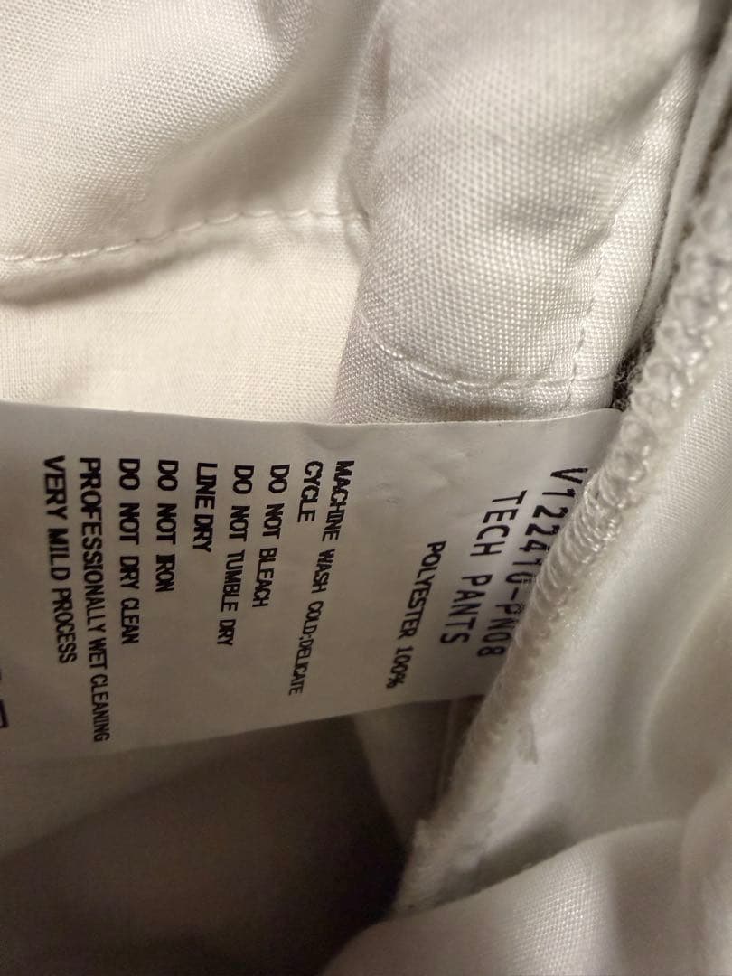 V12パンツ　TECH PANTs-WHITE02 XL