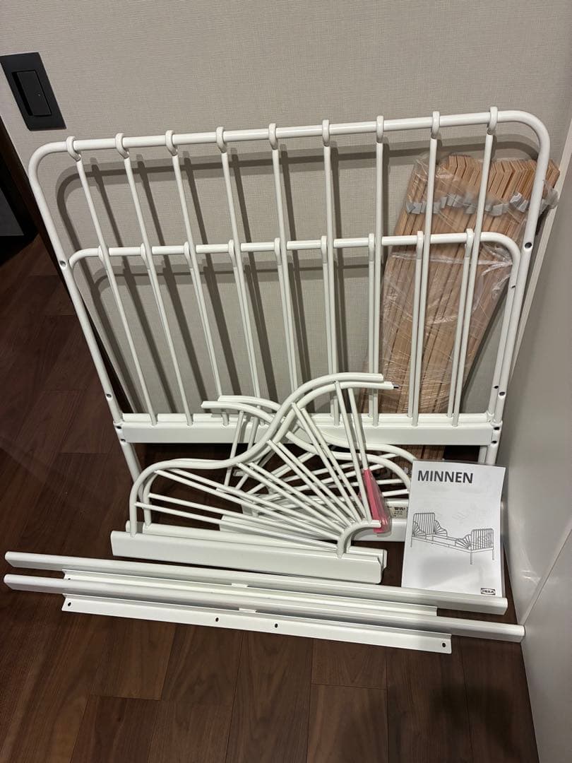 IKEA MINNEN シングルベッドフレーム ホワイト