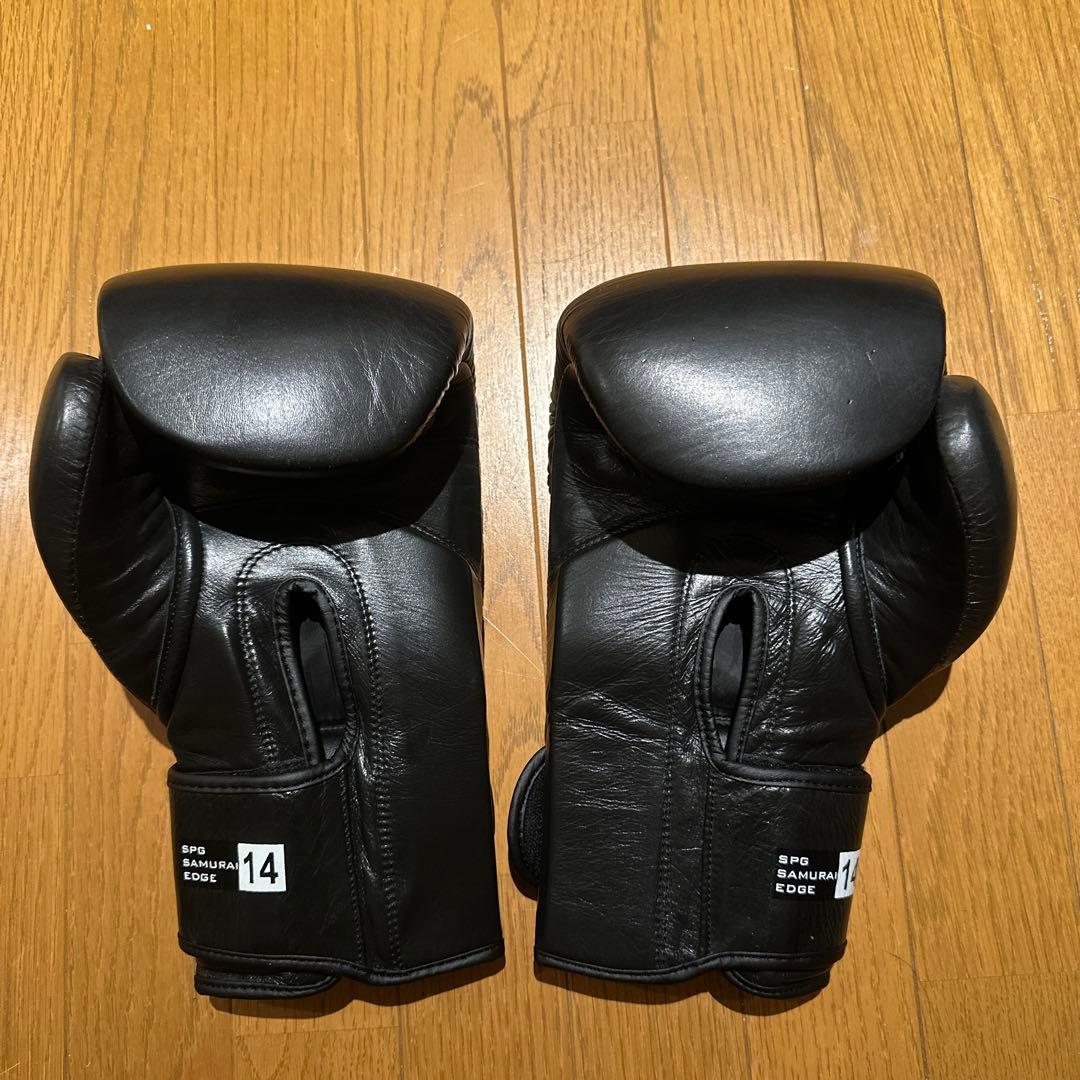 BODYMAKER ボクシンググローブ 14oz ブラック　簡易バンテージ付き