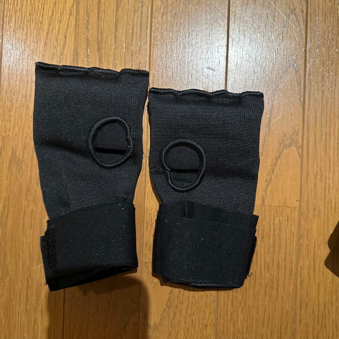 BODYMAKER ボクシンググローブ 14oz ブラック　簡易バンテージ付き