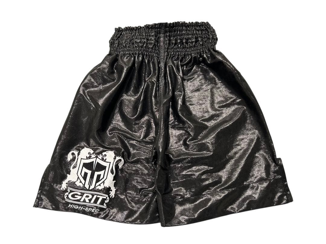 GRIT BOXING LONG SHORTS BK LAME ショーツ