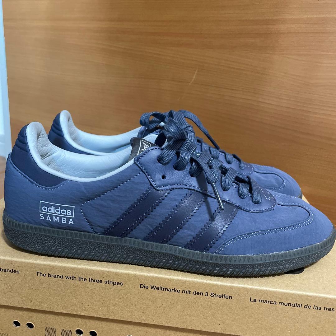 adidas Samba OG グレー/ブルー スニーカー