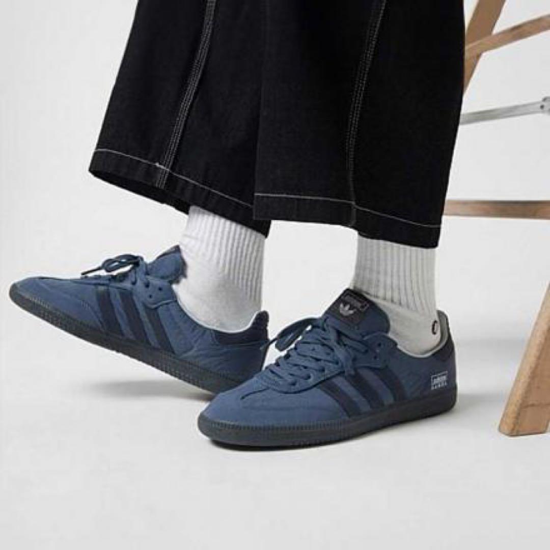 adidas Samba OG グレー/ブルー スニーカー