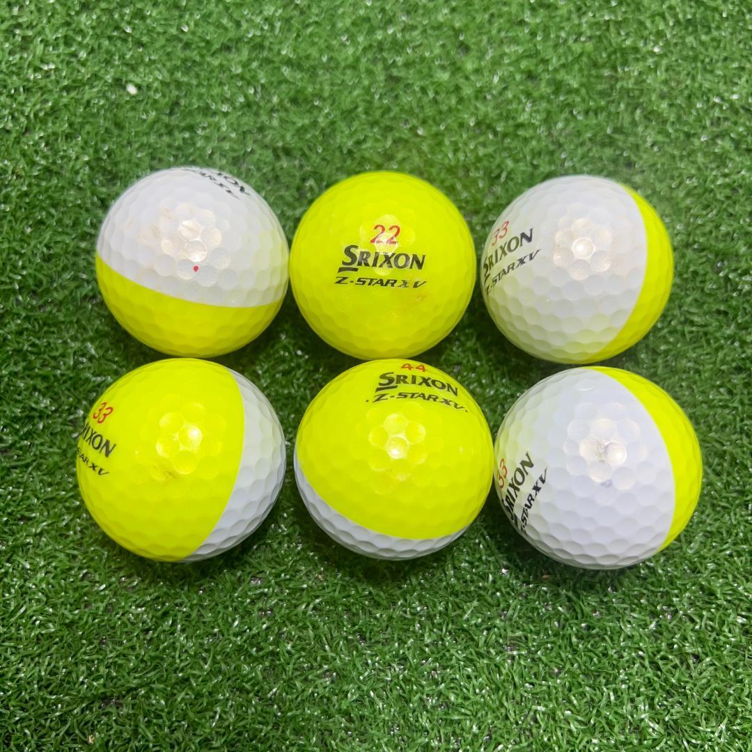 【A50】SRIXON Z-STARXV DIVID 黄ロストボール 24球