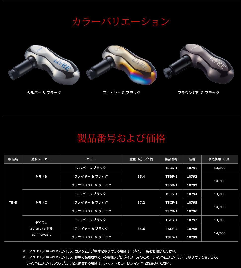 ★特価品10％OFF【リブレ/LIVRE】TB-S ハンドルノブ