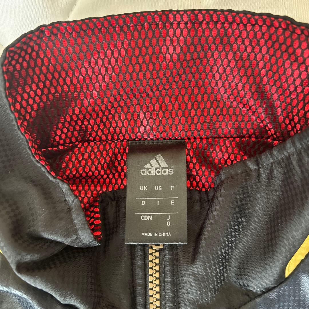adidas ジップアップジャケット上下セット L ブラック/レッド/ゴールド