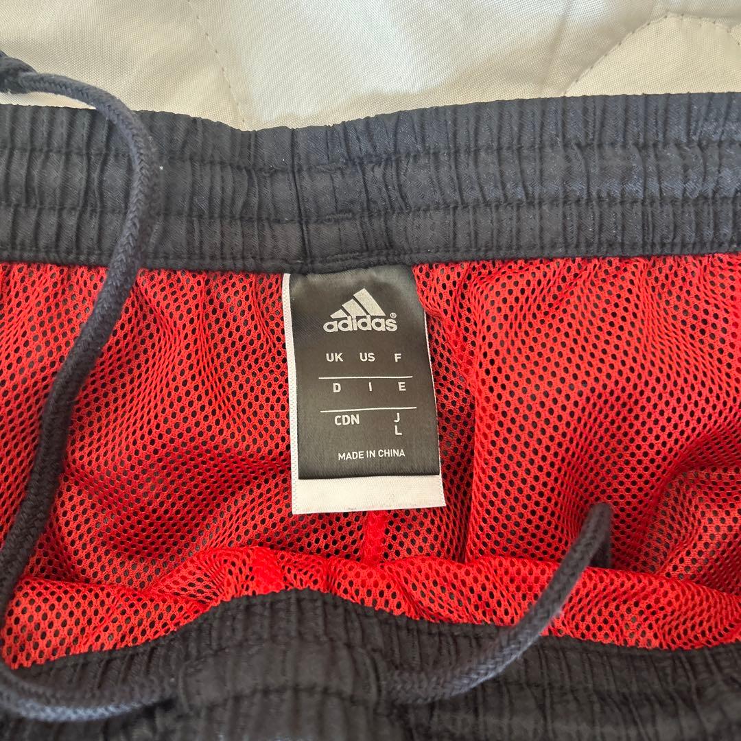 adidas ジップアップジャケット上下セット L ブラック/レッド/ゴールド