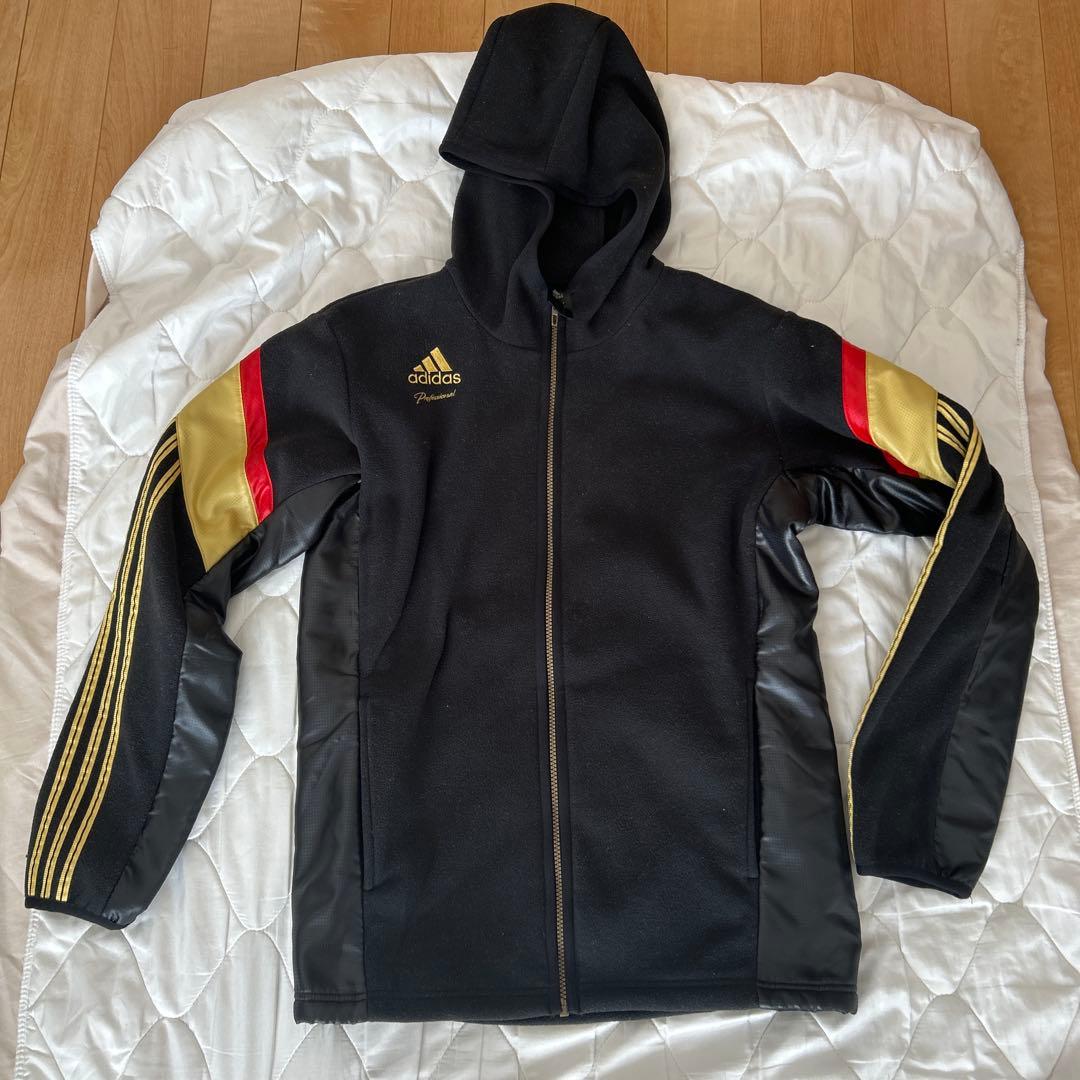 adidas ジップアップジャケット上下セット L ブラック/レッド/ゴールド