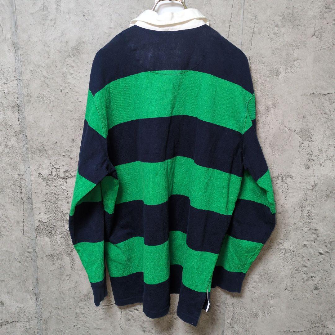 ポロバイラルフローレン ラガーシャツ　XL 太ボーダー 90s