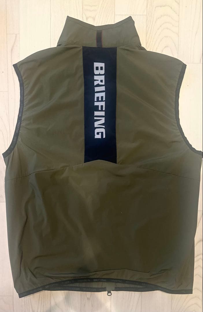 【極美品】BRIEFING GOLF オリーブ ジップアップベスト メンズ L