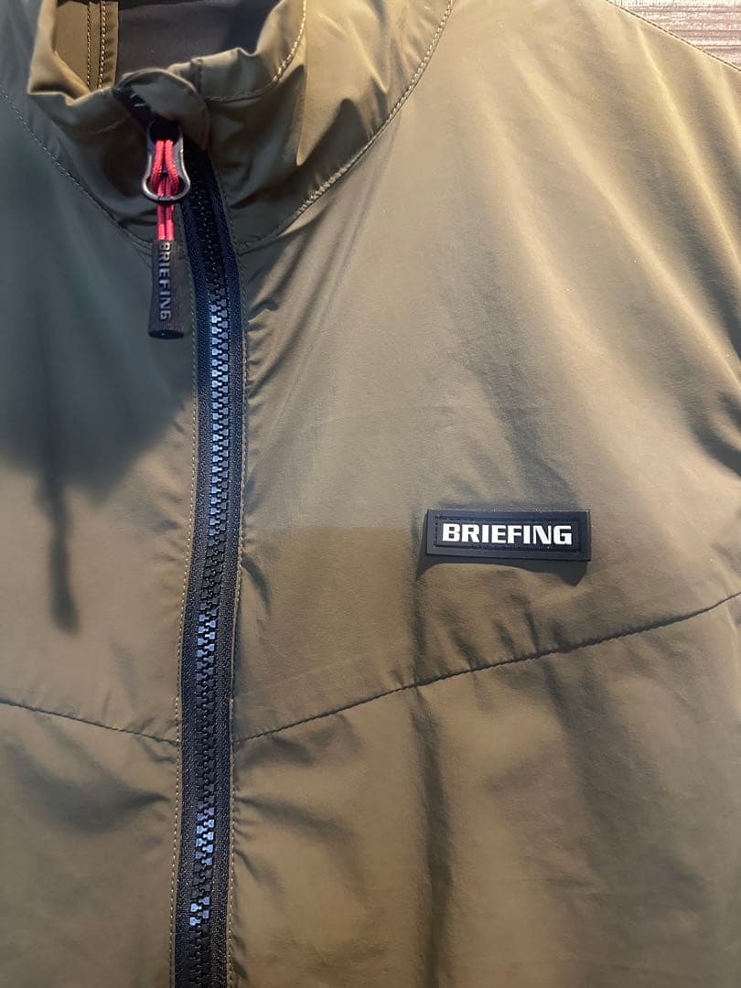 【極美品】BRIEFING GOLF オリーブ ジップアップベスト メンズ L