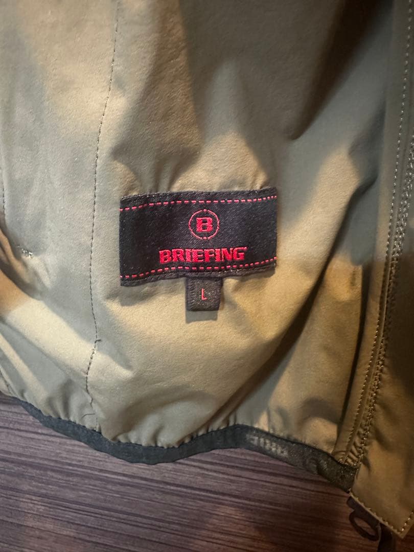 【極美品】BRIEFING GOLF オリーブ ジップアップベスト メンズ L