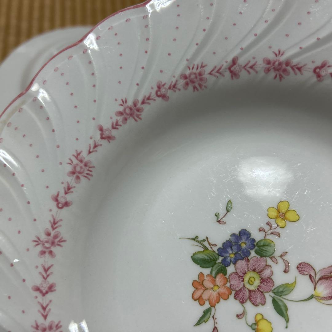 NIKKO ピオニール　花柄陶磁器　4枚　ヴィンテージ　皿　深皿　スープ　カレー