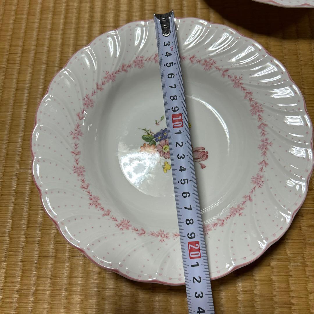 NIKKO ピオニール　花柄陶磁器　4枚　ヴィンテージ　皿　深皿　スープ　カレー