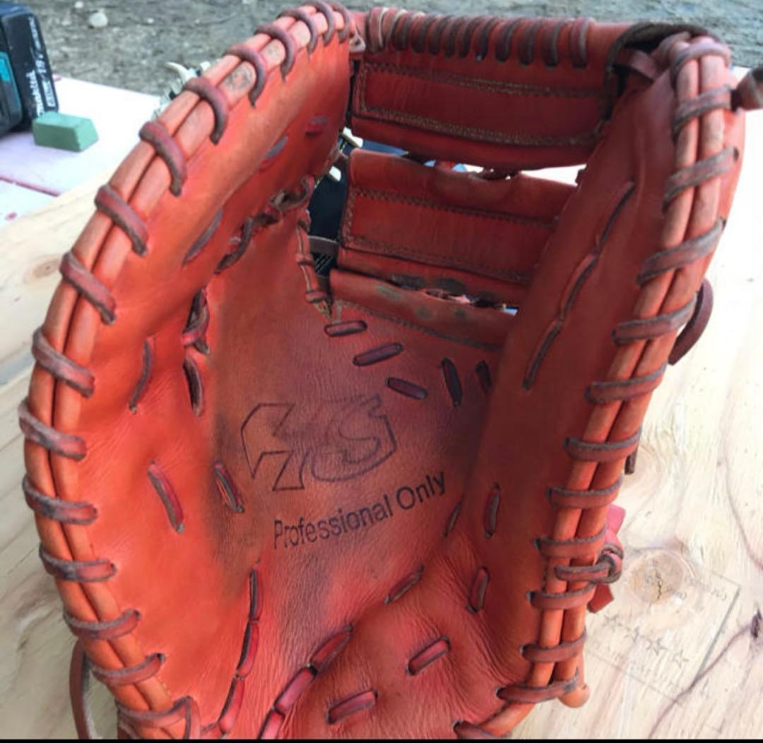 HS 硬式グローブ オレンジ　ホッタスポーツ 左用　ファーストミット