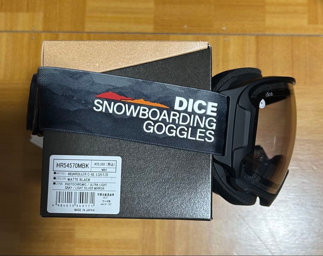 DICE新品HIGHROLLERゴーグル 調光ブラック 26年モデル17%OFF